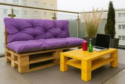Coussins palettes 120x50 / 120x50cm coussins de palette Violet, coussins de canapé de jardin, coussin palette exterieur