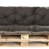 Coussins palettes 120x50 / 120x40cm coussins de palette Noir, coussins de canapé de jardin, coussin palette exterieur