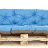 Coussins palettes 120x60 / 120x50cm coussins de palette Bleu, coussins de canapé de jardin, coussin palette exterieur