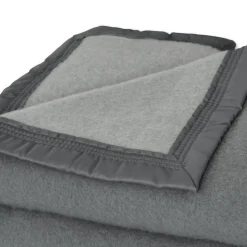 Couverture en 100% pure laine vierge 500g/m² (220x240 cm - Gris anthracite)