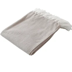 Couverture en jacquard (180x220 cm - Beige)