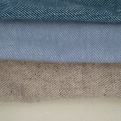Couverture en laine mélangée - Effet denim (180x240 cm - Turquoise)