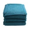 Couverture en laine mélangée - Effet denim (240x260 cm - Turquoise)