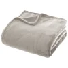 Couverture flanelle Atmosphera 180 x 230 cm gris polyester