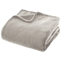 Couverture flanelle Atmosphera 180 x 230 cm gris polyester