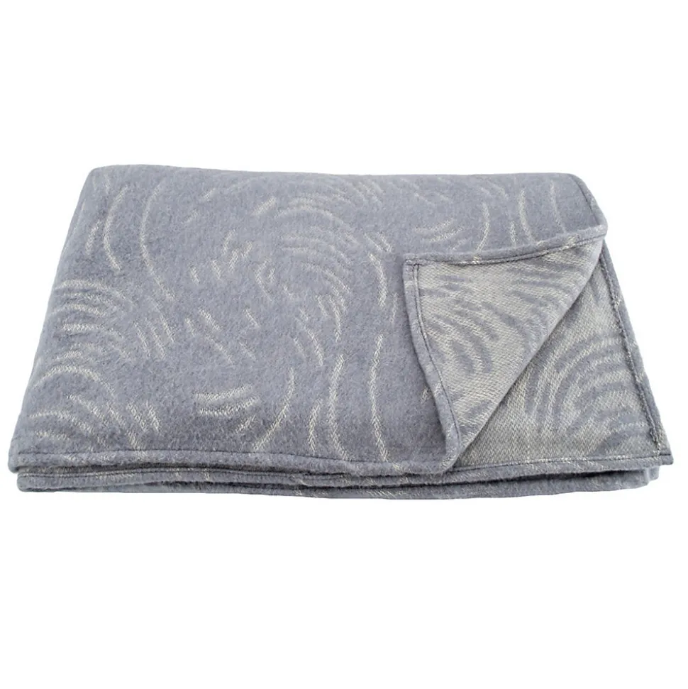 Couverture laine Mérinos très douce (180x240 cm - Gris)