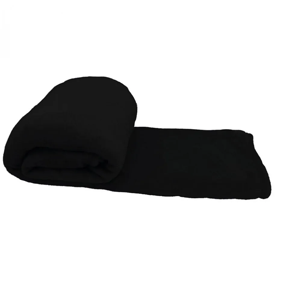 Couverture, plaid polaire 220 x 240 cm en flanelle ultra doux - Noir - Vivezen