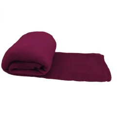 Couverture, plaid polaire 150 x 200 cm en flanelle ultra doux - Prune - Vivezen