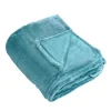 Couverture polaire uni turquoise - 180x220cm - Turquoise