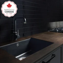 Crédence Adhésive Cuisine et Salle de Bain x2 - Carrelage Mural Smart Tiles, Noir - 57,3 x 27,64cm