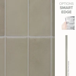 Crédence Adhésive Cuisine et Salle de Bain x4 - Carrelage Mural Smart Tiles, Beige - 29,03 x 22,86cm
