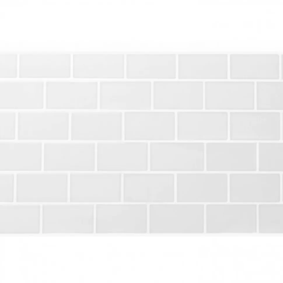 Crédence adhésive murale effet carrelage métro blanc 10 pcs 30x30 cm