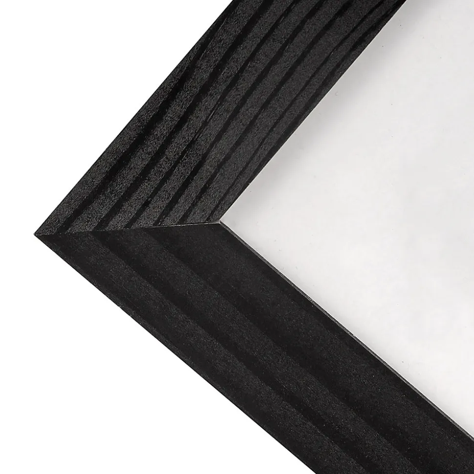 Creative Home 4 x Cadre Photo 10x15 cm Noir Mural - Bois de Pin - Support Crochets - Accrocher Horizontalement ou Verticalement