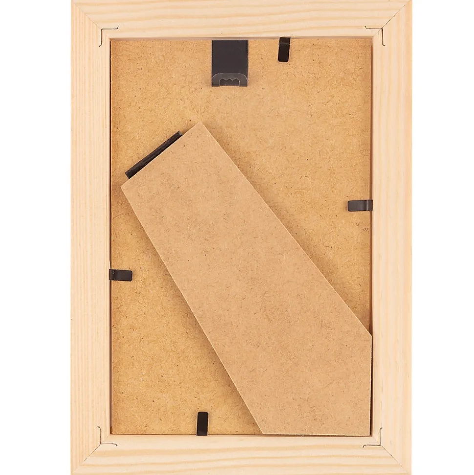 Creative Home 2x Cadre Photo 10x15cm Blanc Mural - Bois de Pin - Support Crochets - Accrocher Horizontalement ou Verticalement