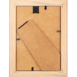 Creative Home 2x Cadre Photo 10x15cm Noir Mural - Bois de Pin - Support Crochets - Accrocher Horizontalement ou Verticalement
