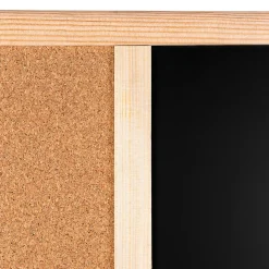 Creative Home 60x40cm Tableau Liege Mural, Tableau Magnétique Aimanté et Tableau Noir - Inclus Éponge, Aimants, Craie et Punaises