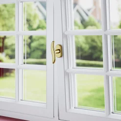 Crémone de fenêtre Armel aluminium doré brillant L.11cm GoodHome