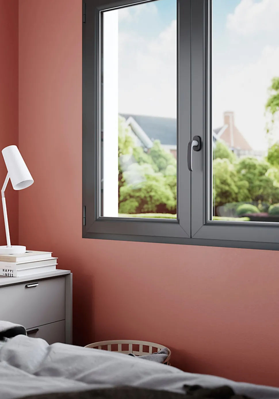 Crémone de fenêtre Govlin aluminium noir anthracite L.13cm GoodHome