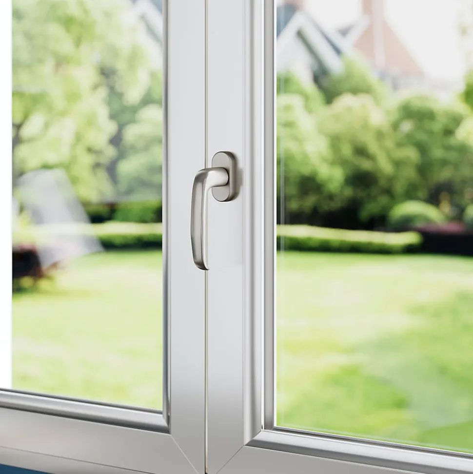 Crémone de fenêtre Govlin aluminium gris chromé L.13cm GoodHome