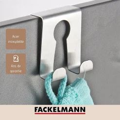 Crochet de porte en acier inoxydable Fackelmann Tecno