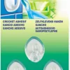 Crochet ovale petit modèle transparent, lot de 3