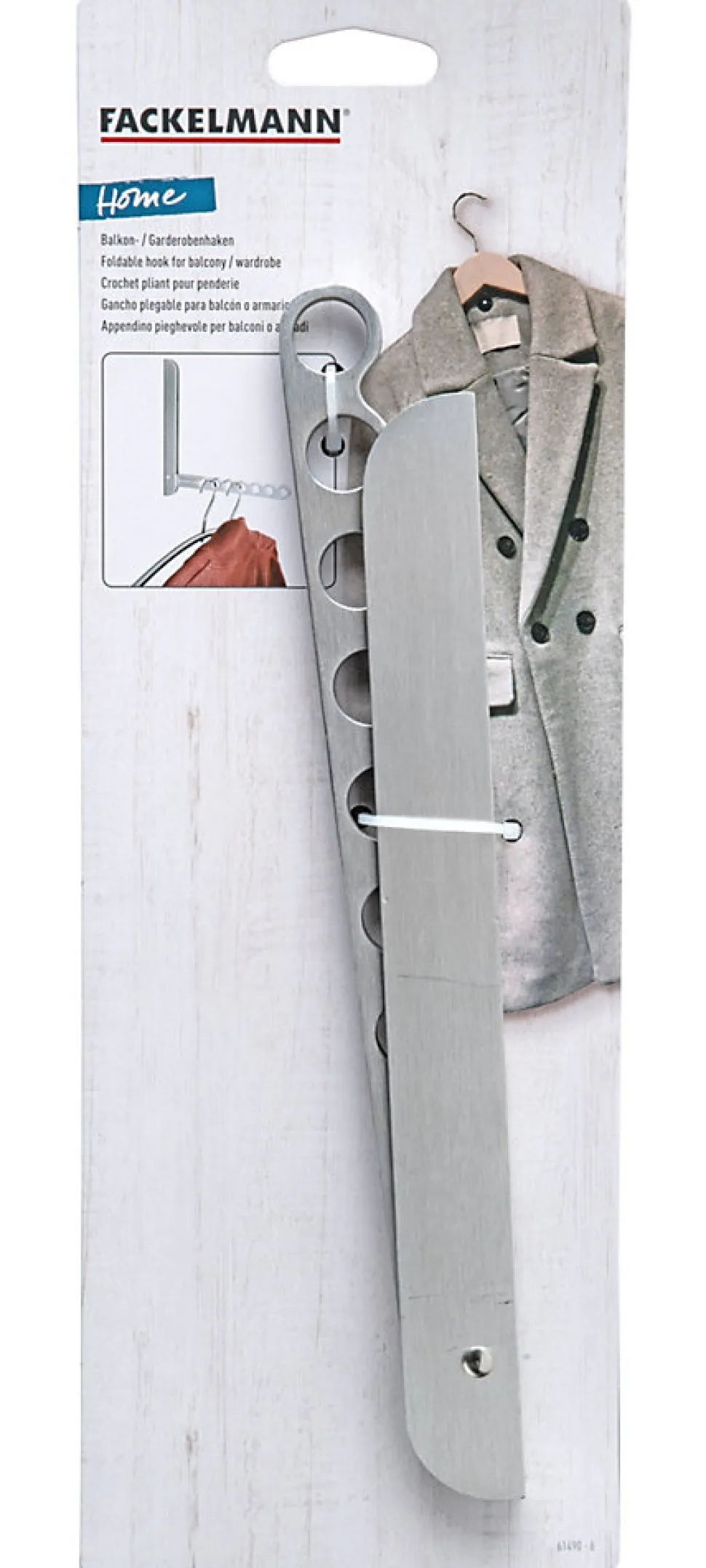 Crochet pliant gris Fackelmann Tecno