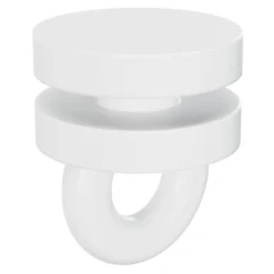 Crochet rond pour rail Patras blanc x10