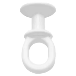 Crochet rond pour rail Patras blanc x10