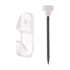 Crochet résine transparent n° 1 avec aiguilles vendu par 8 pièces
