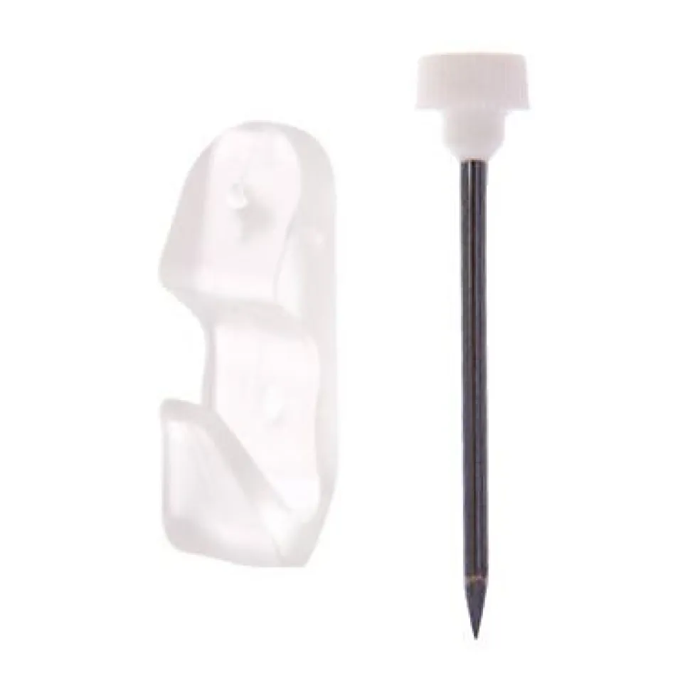 Crochet résine transparent n° 1 avec aiguilles vendu par 8 pièces