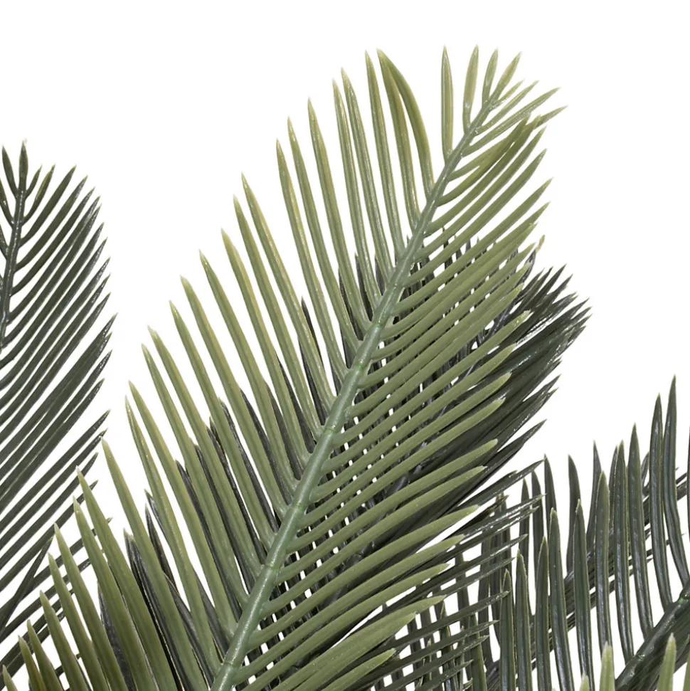 Cycas 85 - Plante Tropicale Artificielle Décorative Cycas H85 cm pour Intérieur Extérieur avec Pot Beige