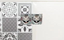 Dalle adhésive murale Wall Tiles DC FIX Carreaux de ciment style oriental L.30,5 x l.30,5 cm vendue par 6 pièces