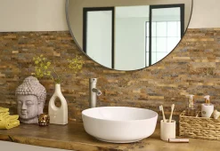 Dalle adhésive murale Wall Tiles premium D-C-Fix® effet plaquette de parement grises L.34,5 x l.30cm