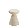 Danli - Tabouret effet travertin H45cm - Beige