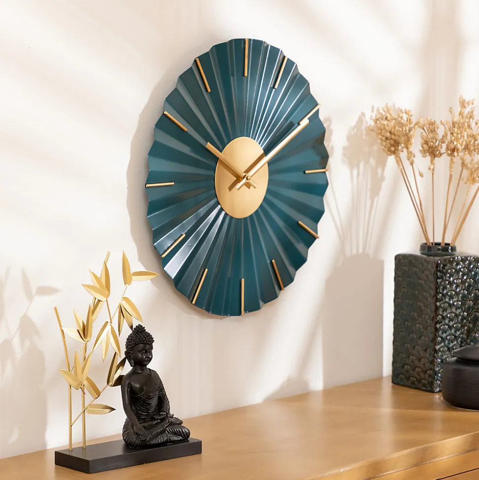 Déco à poser Bouddha en bois & résine H31cm noir - Atmosphera