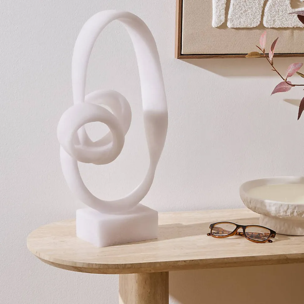 Déco à poser Louan H.45cm résine blanc - Atmosphera