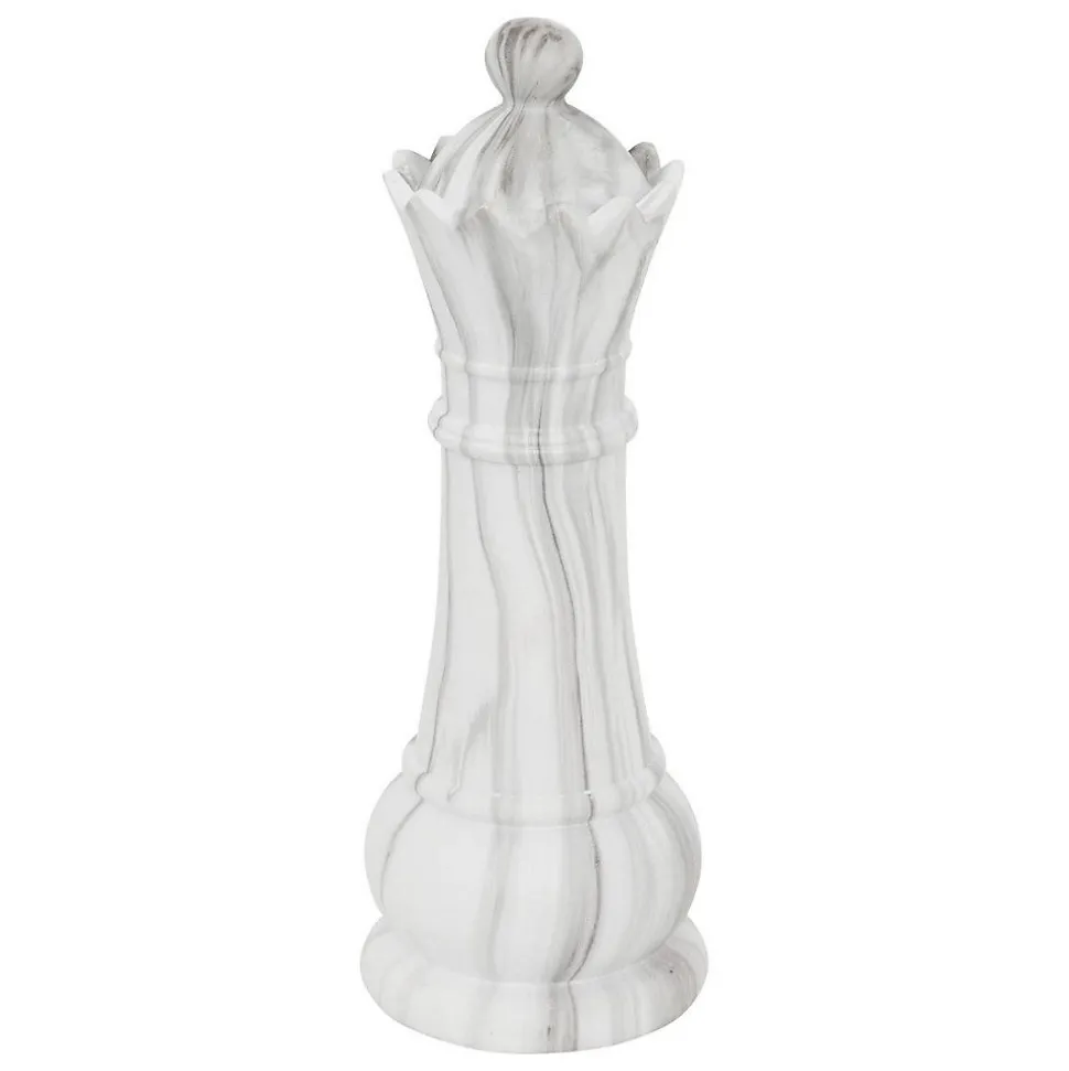 Déco à poser pièces d'échec Olen gris H26,5cm- Multicolore- Atmosphera