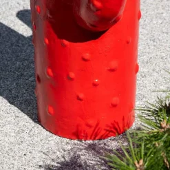 Déco jardin cactus rouge grand modèle 105cm