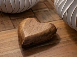 Décoration en bois marron 16x14x4,5 cm