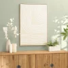 Décoration murale C - 83x123cm lignes abstraites, cadre naturel