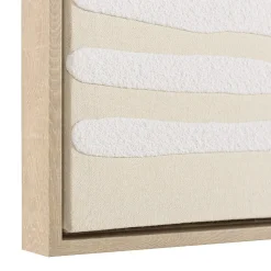 Décoration murale C - 83x123cm lignes abstraites, cadre naturel