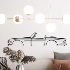 DÉCORATION MURALE EN MÉTAL - Silhouette de voiture - TR6 1971 - 80 cm - Édition limitée