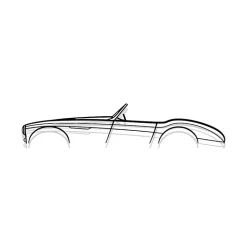 DÉCORATION MURALE EN MÉTAL - Silhouette de voiture emblématique britannique 1954 - 80 CM