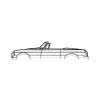 DÉCORATION MURALE EN MÉTAL - Silhouette de voiture - MG B Cabriolet 1970 - 100 CM