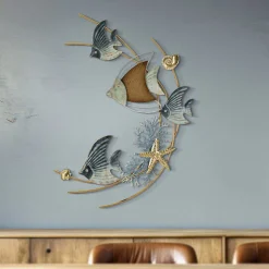 Décoration murale en métal et mdf Dory 61x5x86 cm