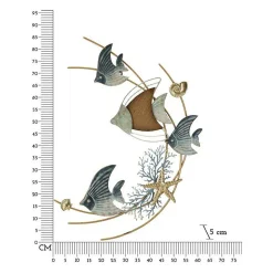 Décoration murale en métal et mdf Dory 61x5x86 cm