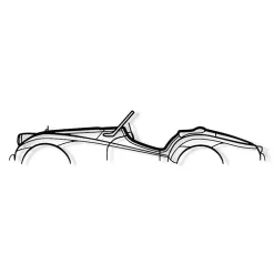 DÉCORATION MURALE EN MÉTAL - Silhouette de voiture - TR3A 1959 - 80 cm - Édition limitée