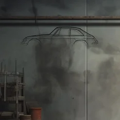 DÉCORATION MURALE EN MÉTAL - Silhouette de voiture - MG B GT 1969 - 100 CM