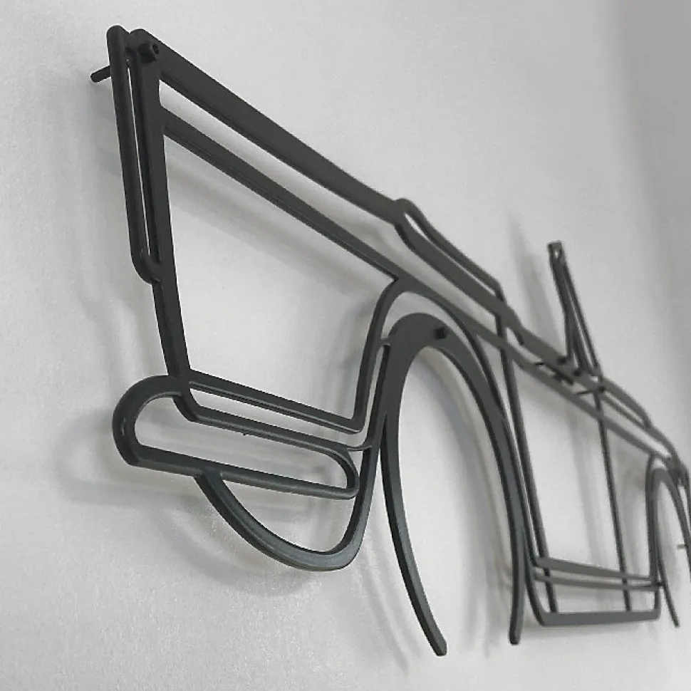 DÉCORATION MURALE EN MÉTAL - Silhouette de voiture - MG B GT 1969 - 100 CM