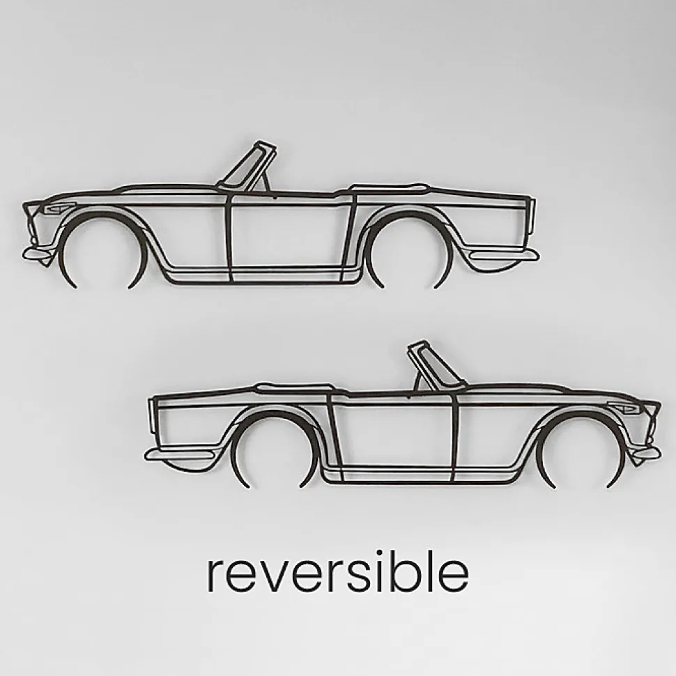 DÉCORATION MURALE EN MÉTAL - Silhouette de voiture - MG B GT 1969 - 100 CM
